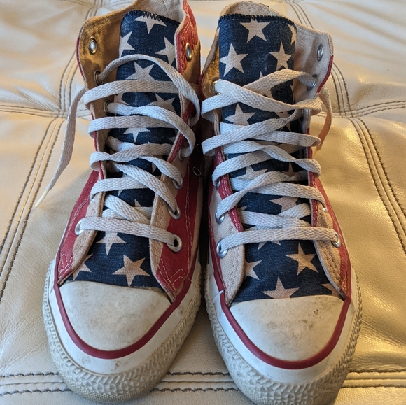 Vintage Converse Chuck Taylor American Flag Hi Top